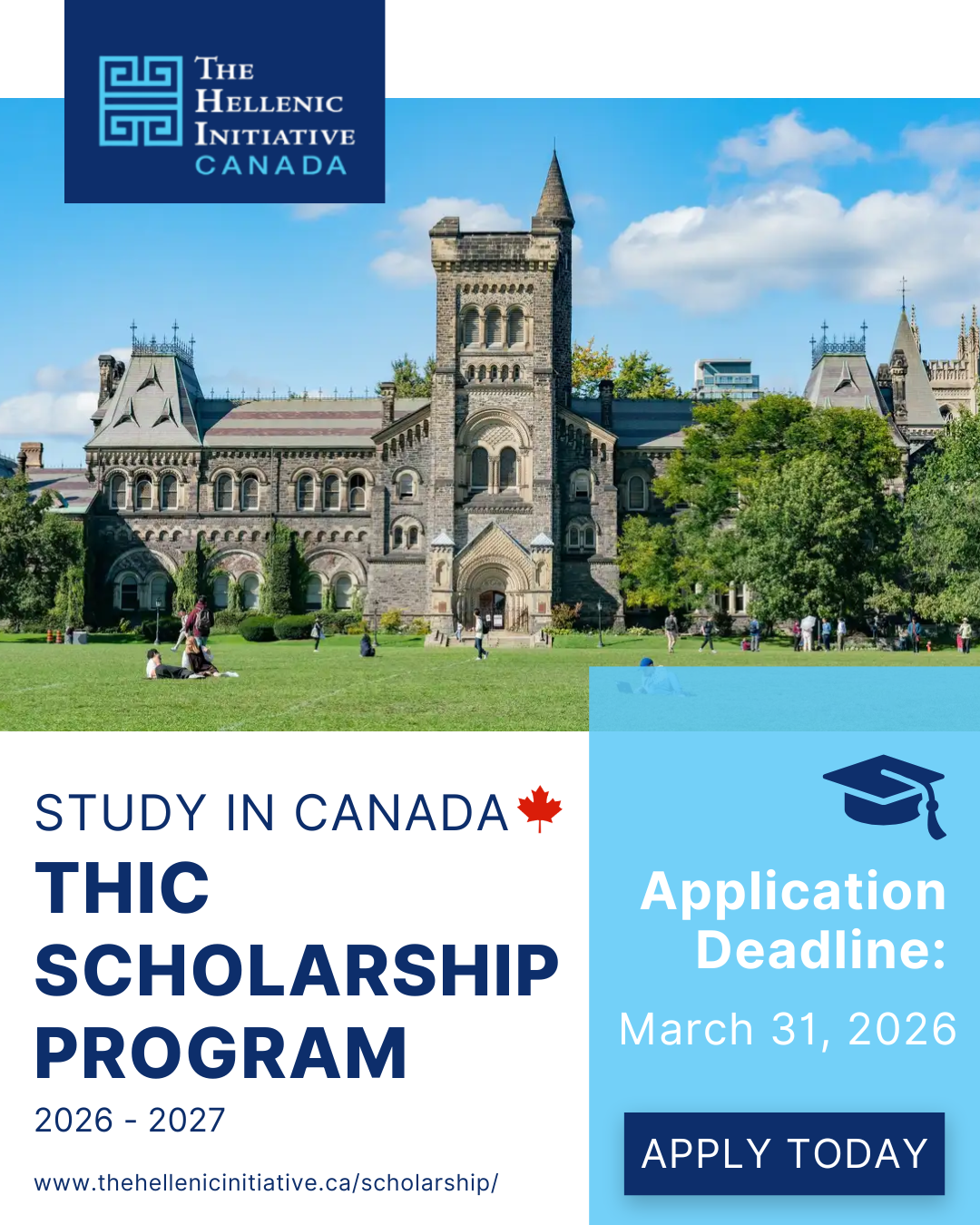 THIC Scholarship 2026 2027 Poster 2