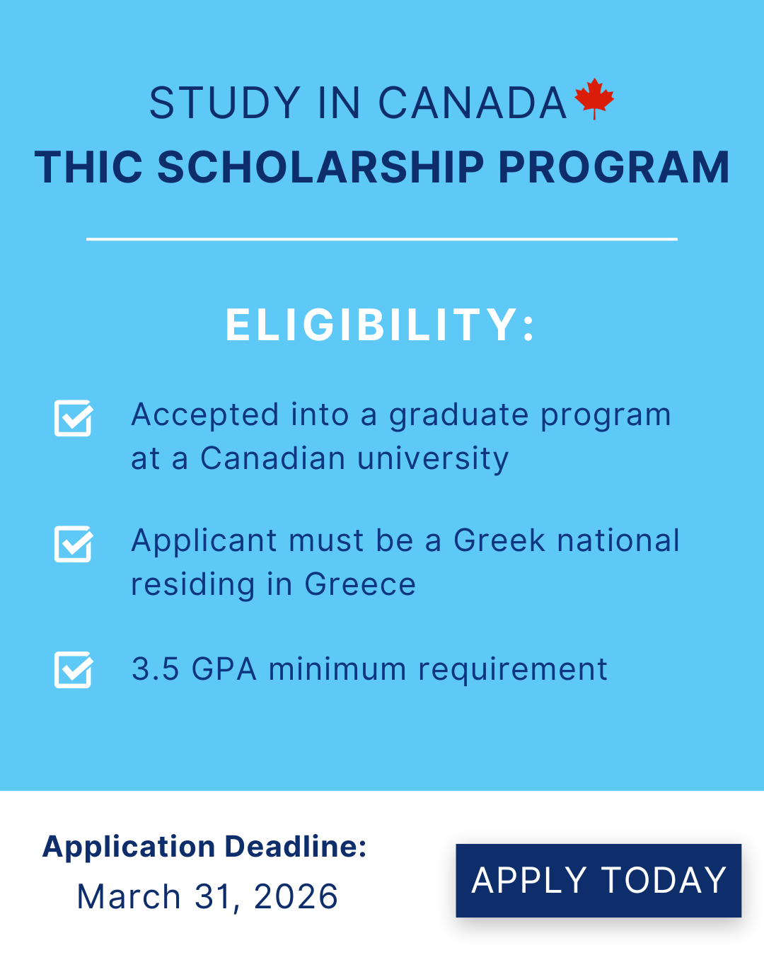 THIC Scholarship 2026 2027 Eligibility